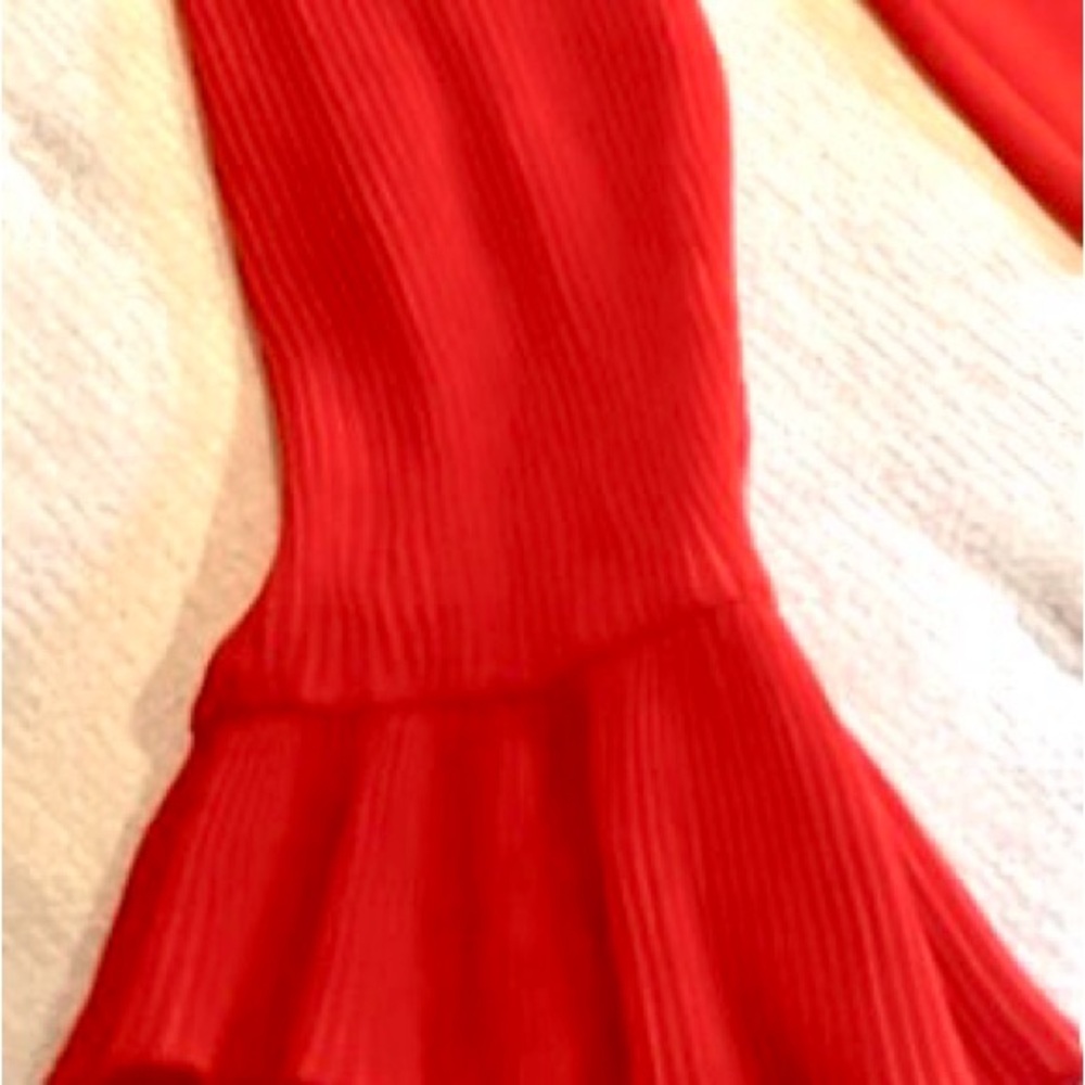 Zara Romantic Pleated Sleeved Coral Top, With Camisole - Picture 2 of 8